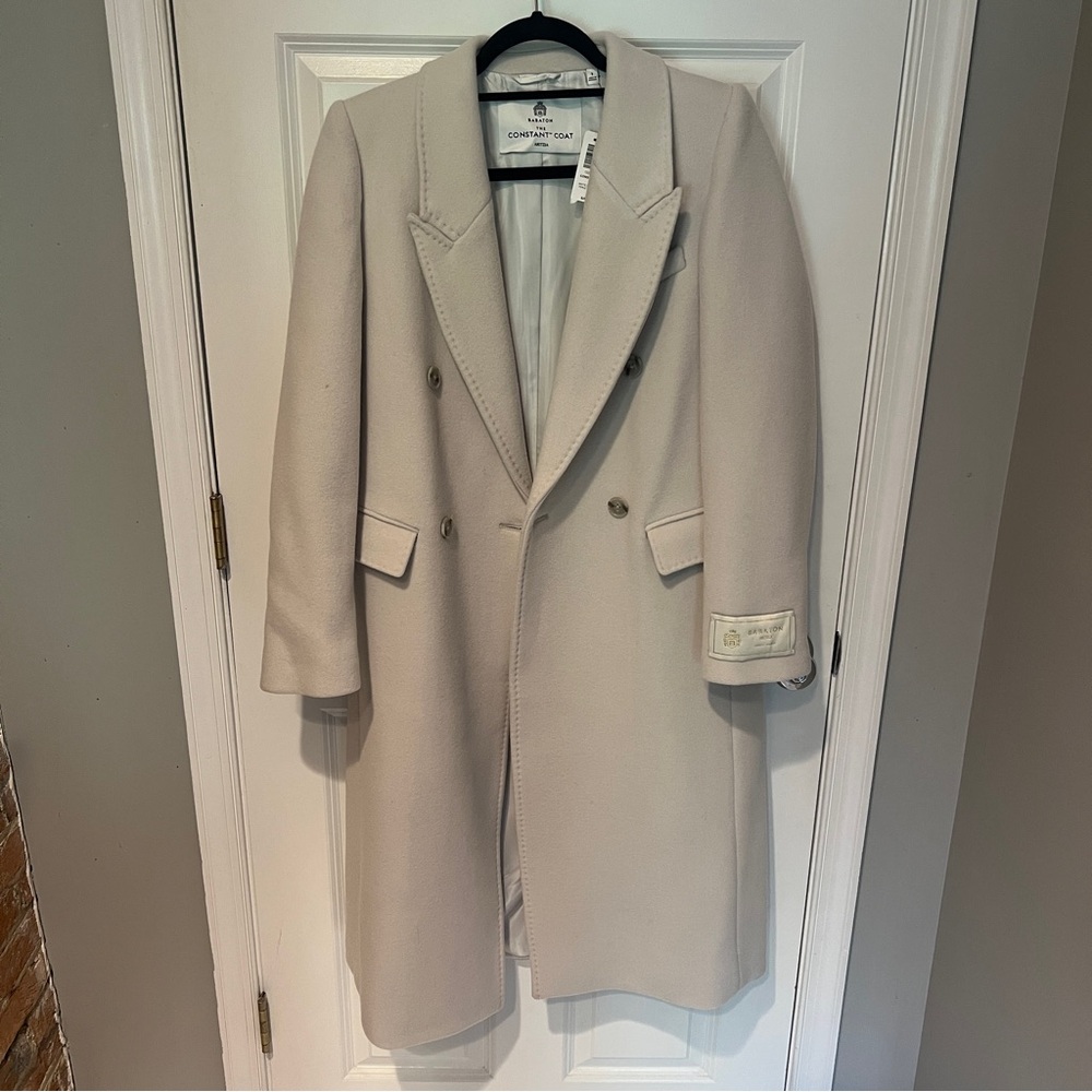 NWT Aritzia Babaton Constant Coat Sodt Wool Cashmere in Matte Pearl - Picture 6 of 12